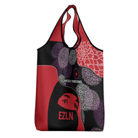 Zapatista Territories Grocery Bag Mexico with EZLN Masked Face and Floral - Wonder Print Shop