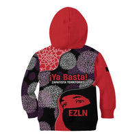 Zapatista Territories Kid Hoodie Mexico with EZLN Masked Face and Floral - Wonder Print Shop