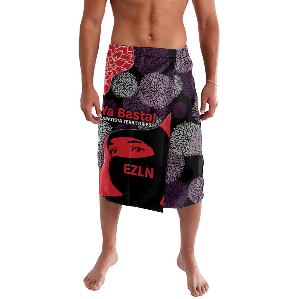 Zapatista Territories Lavalava Mexico with EZLN Masked Face and Floral - Wonder Print Shop