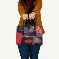 Zapatista Territories Leather Bag Mexico with EZLN Masked Face and Floral - Wonder Print Shop