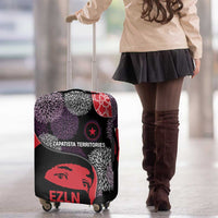 Zapatista Territories Luggage Cover Mexico with EZLN Masked Face and Floral - Wonder Print Shop
