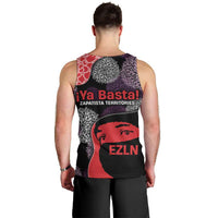 Zapatista Territories Men Tank Top Mexico with EZLN Masked Face and Floral - Wonder Print Shop