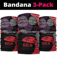 Zapatista Territories Neck Gaiter Mexico with EZLN Masked Face and Floral - Wonder Print Shop