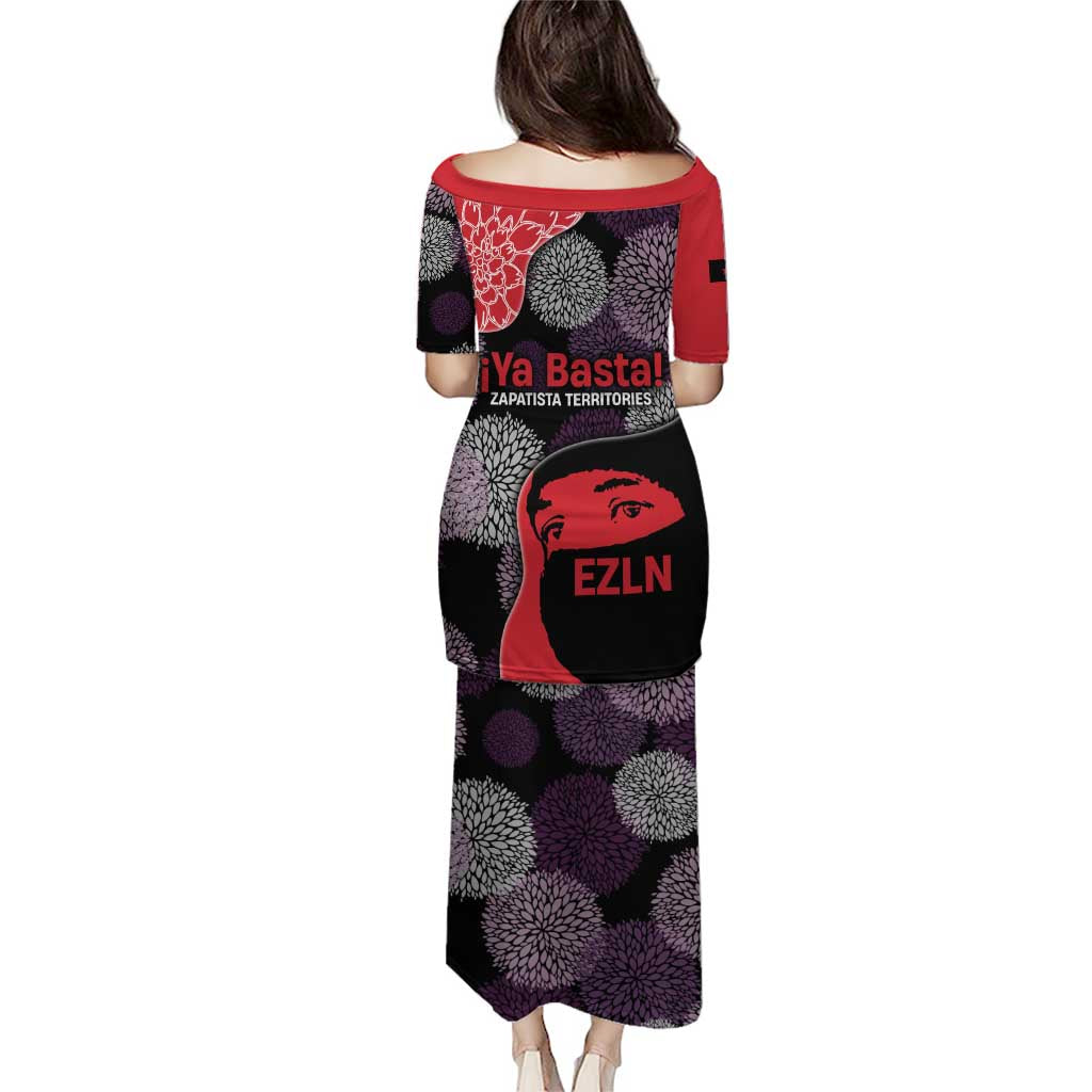 Zapatista Territories Puletasi Mexico with EZLN Masked Face and Floral - Wonder Print Shop