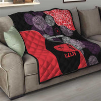 Zapatista Territories Quilt Mexico with EZLN Masked Face and Floral - Wonder Print Shop