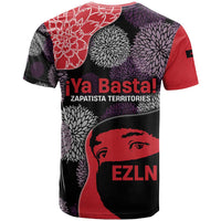 Zapatista Territories T Shirt Mexico with EZLN Masked Face and Floral - Wonder Print Shop
