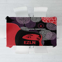 Zapatista Territories Tablecloth Mexico with EZLN Masked Face and Floral - Wonder Print Shop