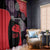 Zapatista Territories Window Curtain Mexico with EZLN Masked Face and Floral - Wonder Print Shop