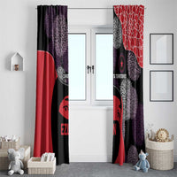 Zapatista Territories Window Curtain Mexico with EZLN Masked Face and Floral - Wonder Print Shop