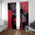 Zapatista Territories Window Curtain Mexico with EZLN Masked Face and Floral - Wonder Print Shop