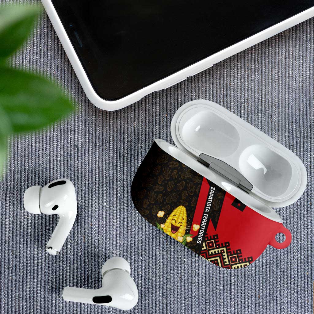 Zapatista Territories AirPods Case Mexico with Corn Graphic and Indigenous Pattern Semillas de Libertad - Wonder Print Shop