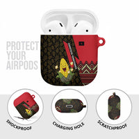 Zapatista Territories AirPods Case Mexico with Corn Graphic and Indigenous Pattern Semillas de Libertad - Wonder Print Shop