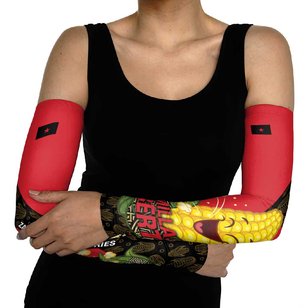 Zapatista Territories Arm Sleeves Mexico with Corn Graphic and Indigenous Pattern Semillas de Libertad - Wonder Print Shop