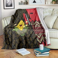 Zapatista Territories Blanket Mexico with Corn Graphic and Indigenous Pattern Semillas de Libertad - Wonder Print Shop