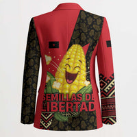 Zapatista Territories Blazer Mexico with Corn Graphic and Indigenous Pattern Semillas de Libertad - Wonder Print Shop