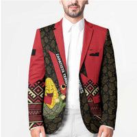 Zapatista Territories Blazer Mexico with Corn Graphic and Indigenous Pattern Semillas de Libertad - Wonder Print Shop