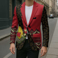 Zapatista Territories Blazer Mexico with Corn Graphic and Indigenous Pattern Semillas de Libertad - Wonder Print Shop