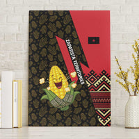 Zapatista Territories Canvas Wall Art Mexico with Corn Graphic and Indigenous Pattern Semillas de Libertad - Wonder Print Shop