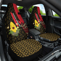 Zapatista Territories Car Seat Cover Mexico with Corn Graphic and Indigenous Pattern Semillas de Libertad - Wonder Print Shop
