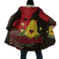 Zapatista Territories Cloak Mexico with Corn Graphic and Indigenous Pattern Semillas de Libertad - Wonder Print Shop