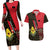 Zapatista Territories Couples Matching Long Sleeve Bodycon Dress and Hawaiian Shirt Mexico with Corn Graphic and Indigenous Pattern Semillas de Libertad - Wonder Print Shop
