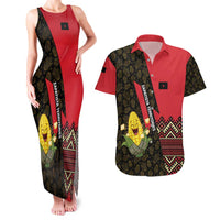 Zapatista Territories Couples Matching Tank Maxi Dress and Hawaiian Shirt Mexico with Corn Graphic and Indigenous Pattern Semillas de Libertad - Wonder Print Shop