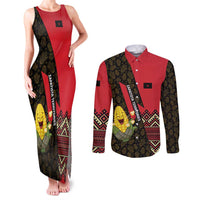 Zapatista Territories Couples Matching Tank Maxi Dress and Long Sleeve Button Shirt Mexico with Corn Graphic and Indigenous Pattern Semillas de Libertad - Wonder Print Shop