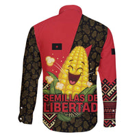 Zapatista Territories Family Matching Long Sleeve Bodycon Dress and Hawaiian Shirt Mexico with Corn Graphic and Indigenous Pattern Semillas de Libertad - Wonder Print Shop