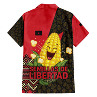 Zapatista Territories Family Matching Off The Shoulder Long Sleeve Dress and Hawaiian Shirt Mexico with Corn Graphic and Indigenous Pattern Semillas de Libertad - Wonder Print Shop
