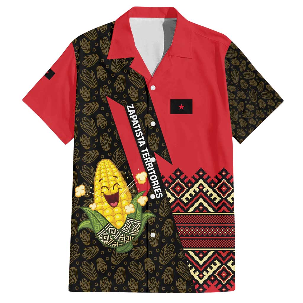 Zapatista Territories Family Matching Puletasi and Hawaiian Shirt Mexico with Corn Graphic and Indigenous Pattern Semillas de Libertad - Wonder Print Shop