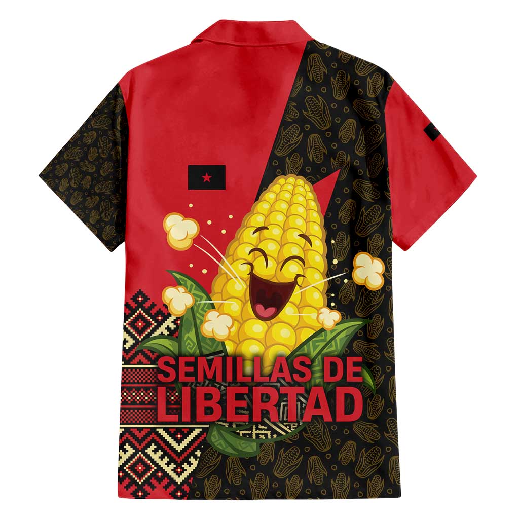 Zapatista Territories Family Matching Short Sleeve Bodycon Dress and Hawaiian Shirt Mexico with Corn Graphic and Indigenous Pattern Semillas de Libertad - Wonder Print Shop