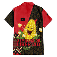 Zapatista Territories Family Matching Short Sleeve Bodycon Dress and Hawaiian Shirt Mexico with Corn Graphic and Indigenous Pattern Semillas de Libertad - Wonder Print Shop