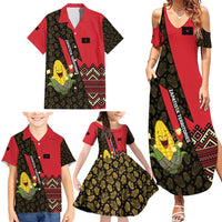 Zapatista Territories Family Matching Summer Maxi Dress and Hawaiian Shirt Mexico with Corn Graphic and Indigenous Pattern Semillas de Libertad - Wonder Print Shop