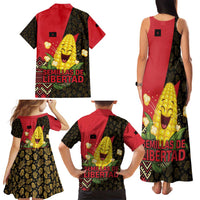 Zapatista Territories Family Matching Tank Maxi Dress and Hawaiian Shirt Mexico with Corn Graphic and Indigenous Pattern Semillas de Libertad - Wonder Print Shop