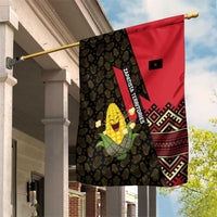 Zapatista Territories Garden Flag Mexico with Corn Graphic and Indigenous Pattern Semillas de Libertad - Wonder Print Shop