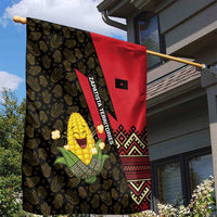 Zapatista Territories Garden Flag Mexico with Corn Graphic and Indigenous Pattern Semillas de Libertad - Wonder Print Shop