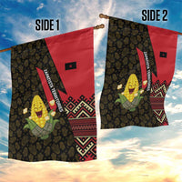 Zapatista Territories Garden Flag Mexico with Corn Graphic and Indigenous Pattern Semillas de Libertad - Wonder Print Shop