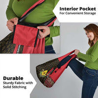 Zapatista Territories Grocery Bag Mexico with Corn Graphic and Indigenous Pattern Semillas de Libertad - Wonder Print Shop