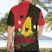 Zapatista Territories Hawaiian Shirt Mexico with Corn Graphic and Indigenous Pattern Semillas de Libertad - Wonder Print Shop