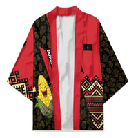Zapatista Territories Kimono Mexico with Corn Graphic and Indigenous Pattern Semillas de Libertad - Wonder Print Shop