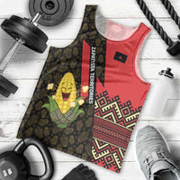 Zapatista Territories Men Tank Top Mexico with Corn Graphic and Indigenous Pattern Semillas de Libertad - Wonder Print Shop