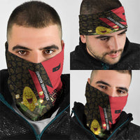 Zapatista Territories Neck Gaiter Mexico with Corn Graphic and Indigenous Pattern Semillas de Libertad - Wonder Print Shop