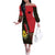 Zapatista Territories Off The Shoulder Long Sleeve Dress Mexico with Corn Graphic and Indigenous Pattern Semillas de Libertad - Wonder Print Shop