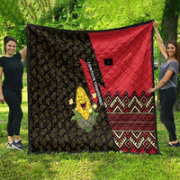 Zapatista Territories Quilt Mexico with Corn Graphic and Indigenous Pattern Semillas de Libertad - Wonder Print Shop