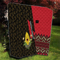 Zapatista Territories Quilt Mexico with Corn Graphic and Indigenous Pattern Semillas de Libertad - Wonder Print Shop