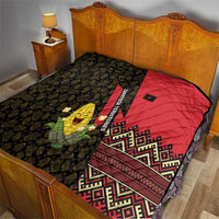 Zapatista Territories Quilt Mexico with Corn Graphic and Indigenous Pattern Semillas de Libertad - Wonder Print Shop