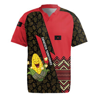Zapatista Territories Rugby Jersey Mexico with Corn Graphic and Indigenous Pattern Semillas de Libertad - Wonder Print Shop