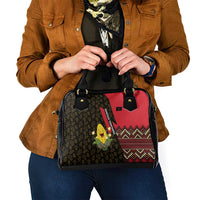 Zapatista Territories Shoulder Handbag Mexico with Corn Graphic and Indigenous Pattern Semillas de Libertad - Wonder Print Shop