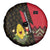 Zapatista Territories Spare Tire Cover Mexico with Corn Graphic and Indigenous Pattern Semillas de Libertad - Wonder Print Shop