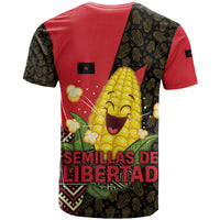 Zapatista Territories T Shirt Mexico with Corn Graphic and Indigenous Pattern Semillas de Libertad - Wonder Print Shop